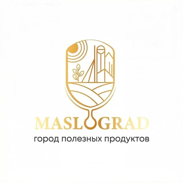 Логотип мастерской «МаслоГрад - город полезных продуктов»