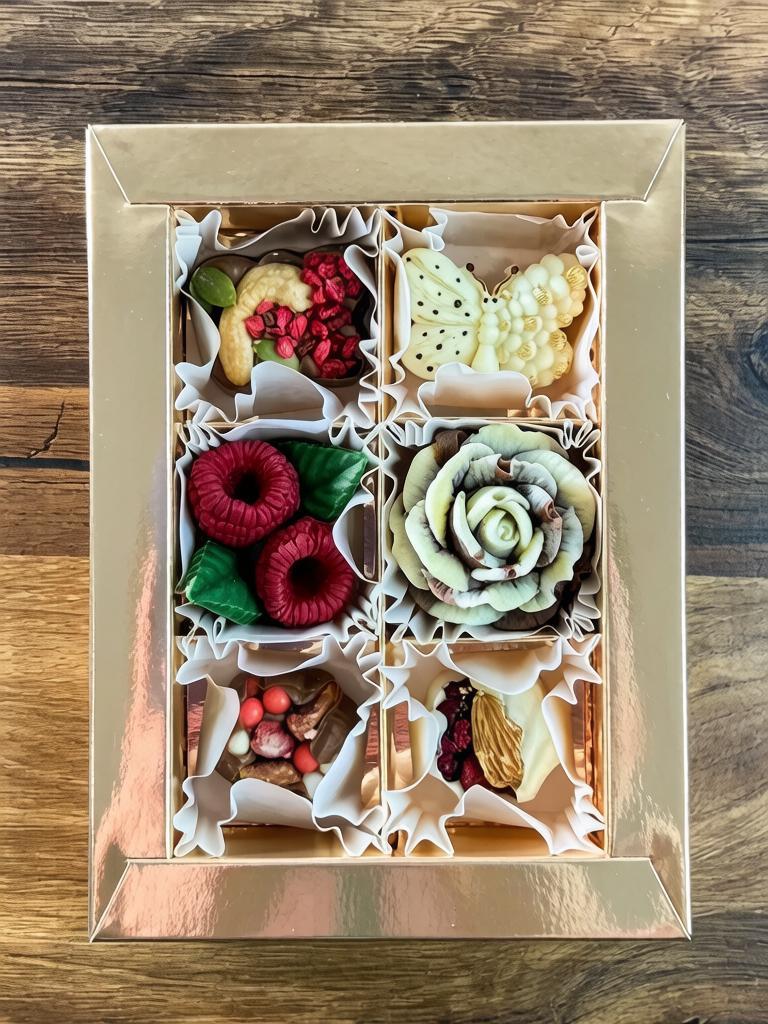 Роскошный шоколадный набор ручной работы «Ягодно‑ореховое наслаждение» — когда десерт становится произведением искусства.