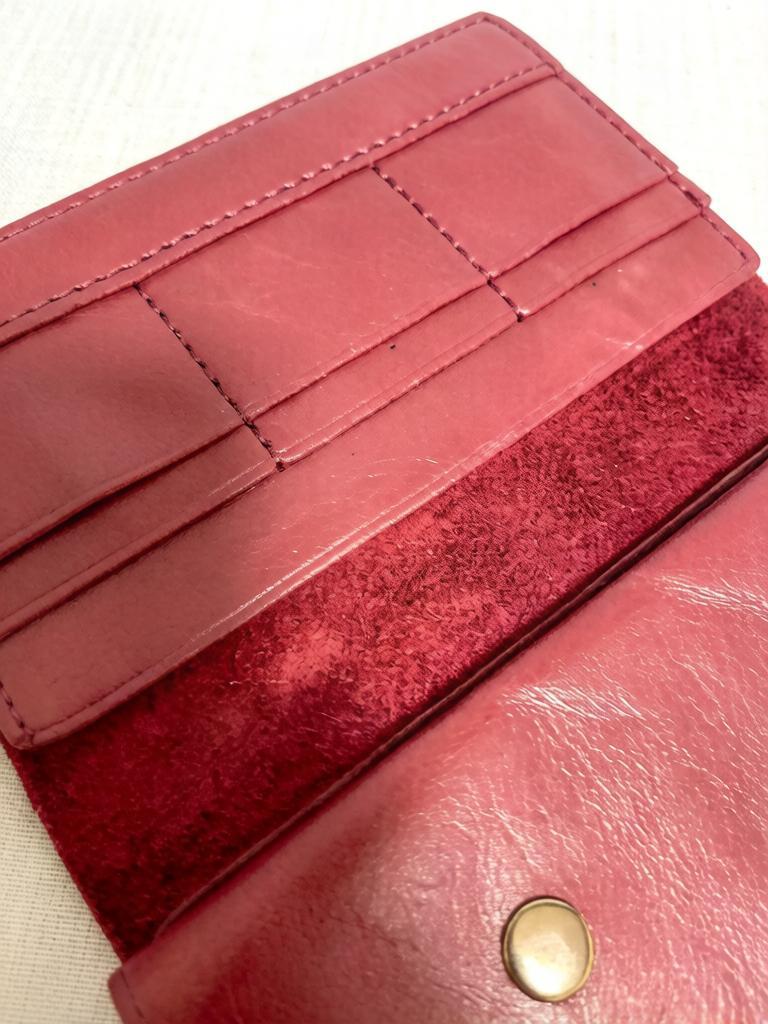 Кошелёк ручной работы «Элегантная строгость» - сдержанный дизайн, глубокий бордовый оттенок — фото 3