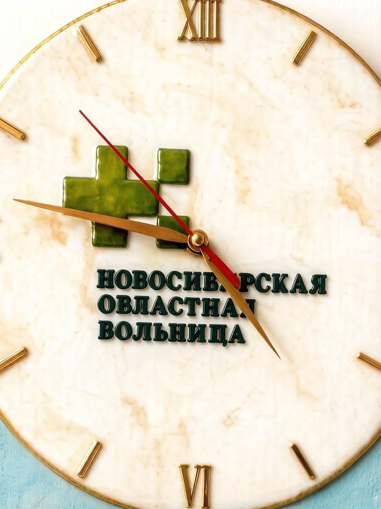 Авторские интерьерные часы ручной работы «Момент рождения жизни» — фото 2