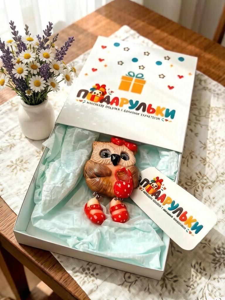 Брелок в стильной подарочной упаковке - маленький  шедевр ручной работы.