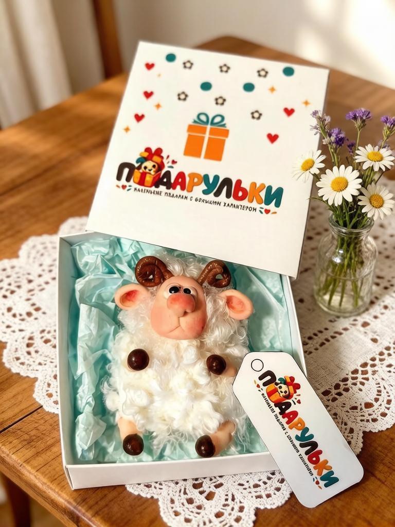Игрушка барашек «Пушистое счастье» - это знак внимания, который скажет о ваших чувствах без слов.