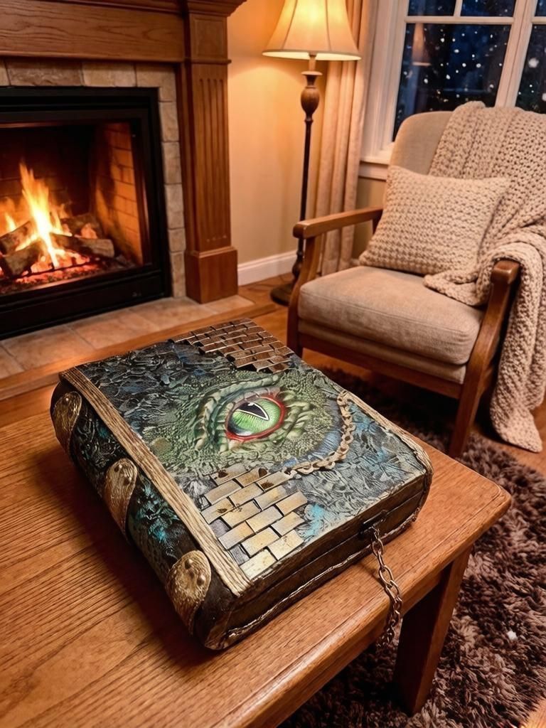 Книга-шкатулка ручной работы «Око дракона»